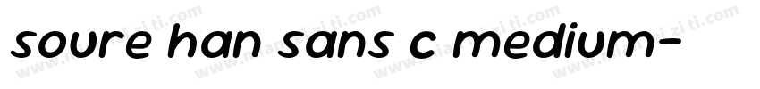 soure han sans c medium字体转换